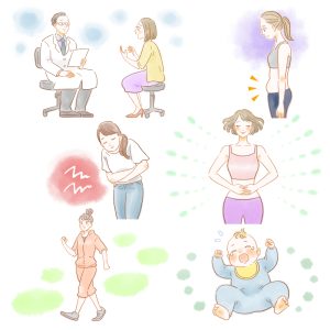 美容と健康に関する女性のイラスト