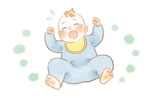泣いている赤ちゃんのイラスト