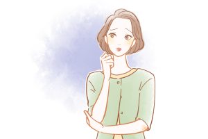 悩む女性のイラスト