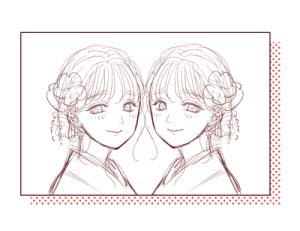 イラスト制作のラフ