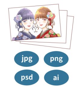 イラスト制作の納品データ種類