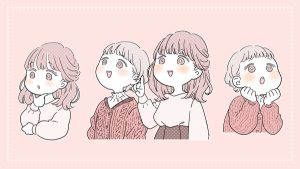 可愛い女性のイラスト
