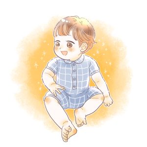 可愛い子どもの似顔絵イラスト