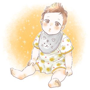 可愛い赤ちゃんの似顔絵イラスト