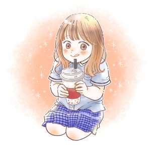 可愛い女の子の似顔絵イラスト