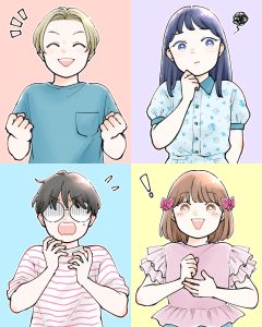 小学生男女のイラスト