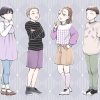 小学生男女のイラスト