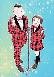 漫才コンビの親子のイラスト